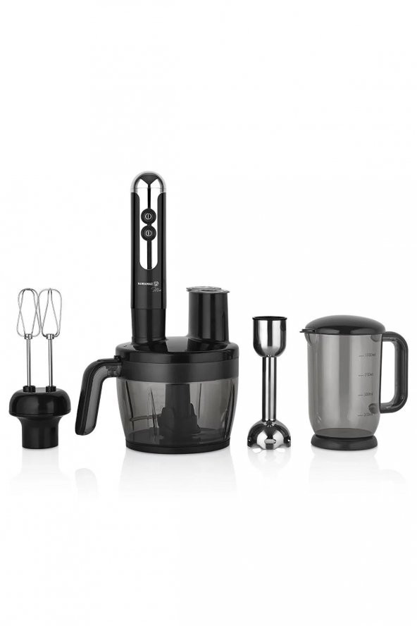 Korkmaz A457-06 Mia Multi Blender Set Siyah/Krom ürün görseli 1