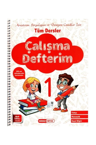 Kırmızı Beyaz 1. Sınıf Tüm Dersler Çalışma Defterim ürün görseli 1