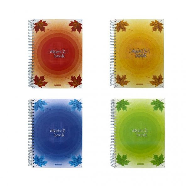 Özgün A4 Spiralli Double Kapak Sketchbook Defter 180 Yp. Kareli - 4 Adet ürün görseli 1