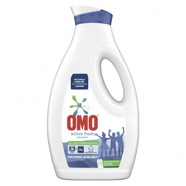 Omo Sıvı Deterjan Active Fresh Beyazlar 1690 ml - Resim 2