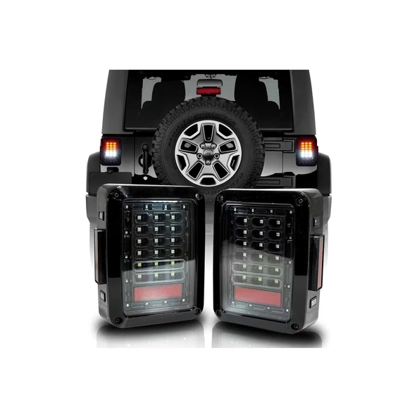 JEEP RUBICON HELİOS LEDLİ SİYAH STOP SETİ ürün görseli 1