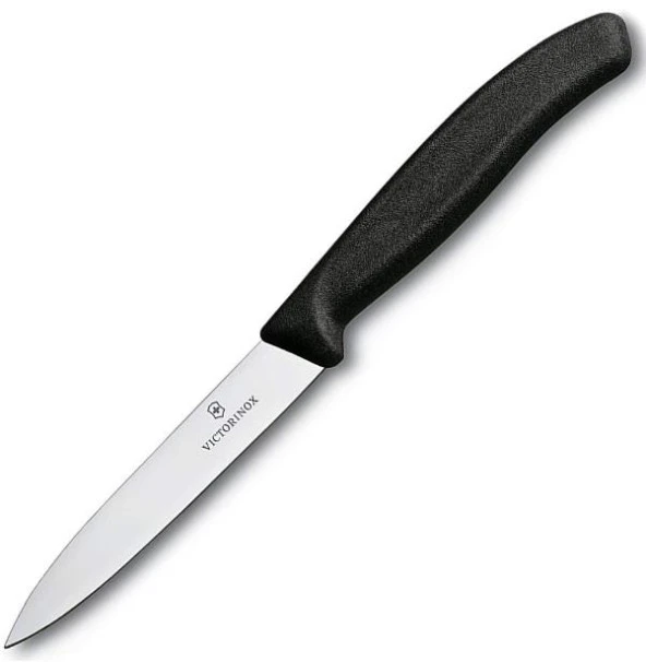 Victorinox Soyma Bıçağı 10cm Sivri Ağızlı Siyah ürün görseli 1