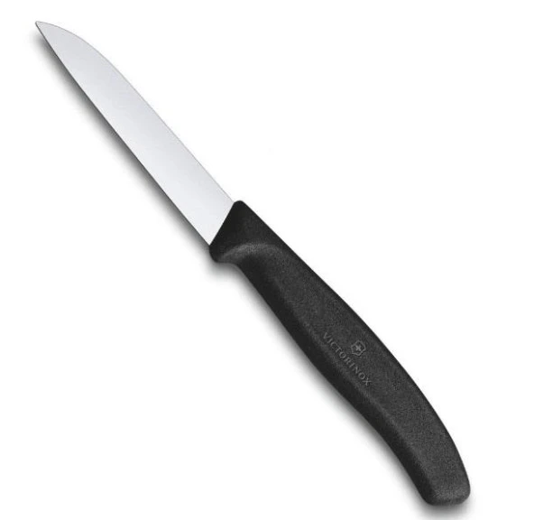 Victorinox Soyma Bıçağı 8cm Düz Ağızlı Siyah ürün görseli 1