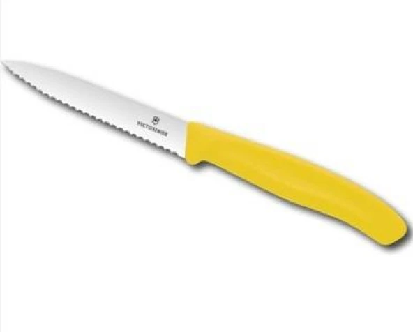 Victorinox Soyma Bıçağı 10cm Testere ve Sivri Ağızlı Sarı ürün görseli 1