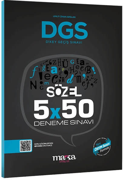 Marka 2025 DGS Sözel 5x50 Deneme 100 Soruluk PDF Çözümlü Marka Yayınları ürün görseli 1