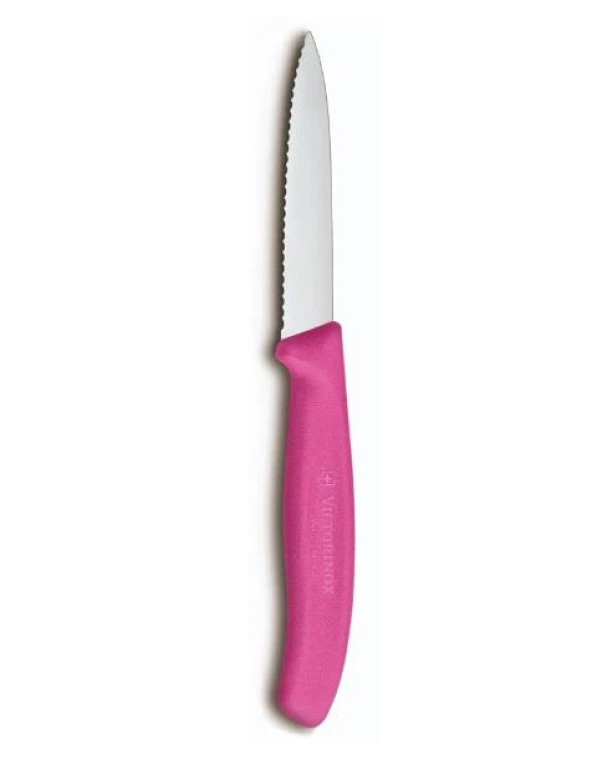 Victorinox Soyma Bıçağı 8cm Testere ve Sivri Ağızlı Pembe ürün görseli 1
