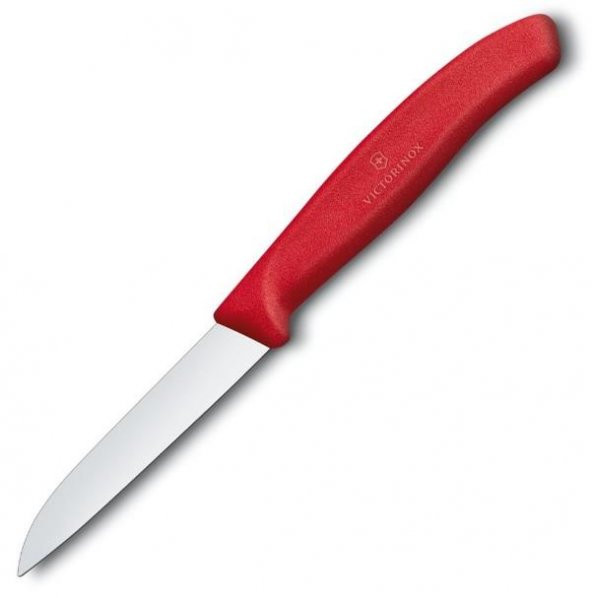 Victorinox Soyma Bıçağı 8cm Düz Ağızlı Kırmızı ürün görseli 1