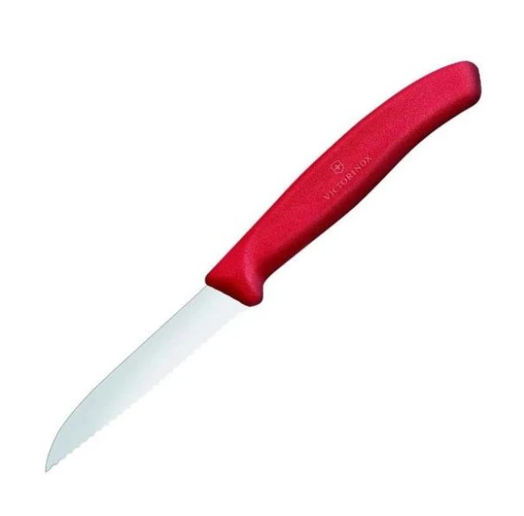Victorinox Soyma Bıçağı 8cm Testere Ağızlı Kırmızı ürün görseli 1