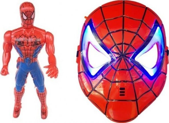 Işıklı Örümcek Adam Işıklı Maske 2 Li Set ürün görseli 1