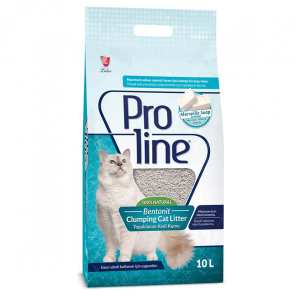 Pro Line Marsilya Sabunu Kokulu Bentonit Kedi Kumu 10 LT ürün görseli 1