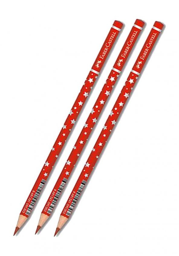 Kırmızı Başlık Kalemi Yıldız 3 Adet Faber Kırmızı Başlık Kalemi Yıldız Desenli ürün görseli 1