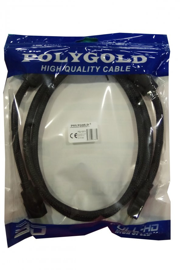 Örgülü Hdmi Kablo - Polygold Örgülü Hdmi Kablosu 1,5 Metre ürün görseli 1