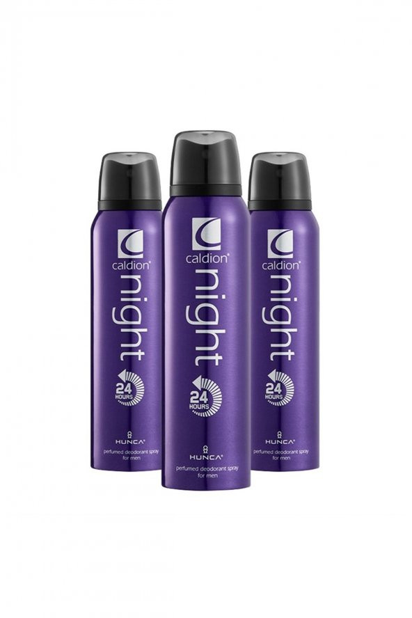 Caldion Night Erkek Deodorant 150 ml 3 lü ürün görseli 1