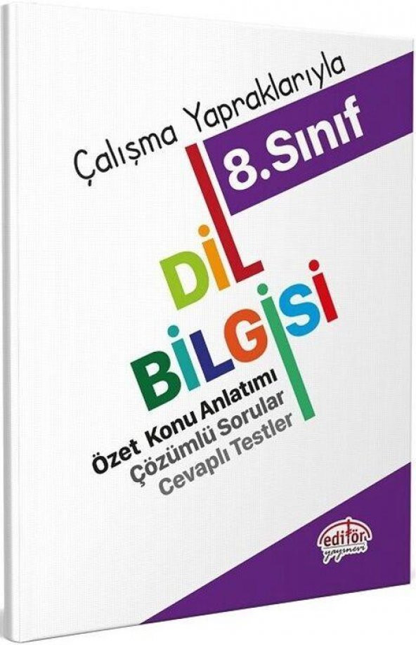8. Sınıf Dil Bilgisi Özet Konu Anlatımı Editör Yayınları ürün görseli 1