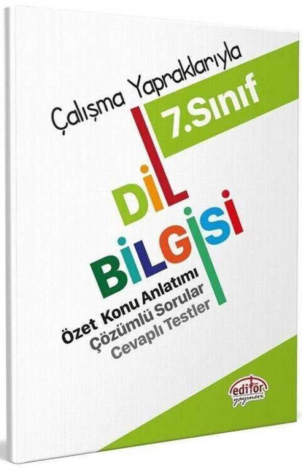 7. Sınıf Dil Bilgisi Özet Konu Anlatımı Editör Yayınları ürün görseli 1