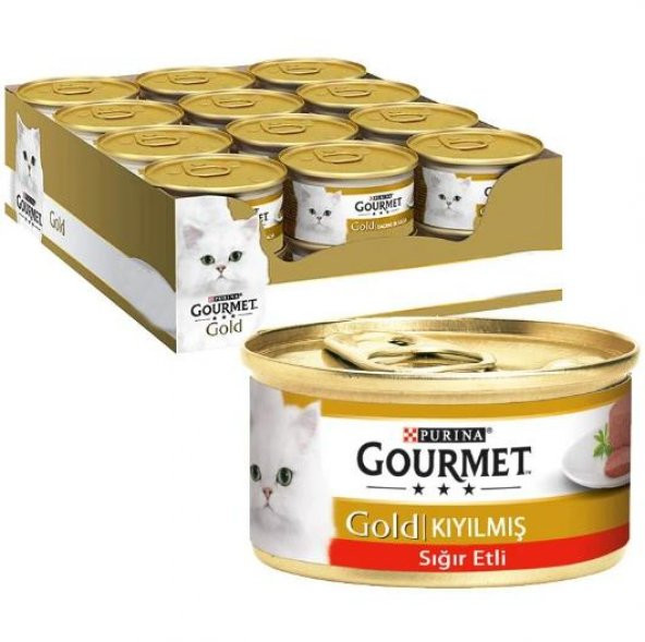 Gourmet Gold Kıyılmış Sığır Etli Kedi Konservesi 85 Gr x 24 Adet ürün görseli 1