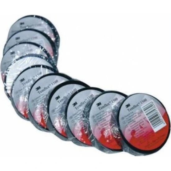 3M Temflex 1300E Pvc Elektrik Izole Bant 0,13 x 18 mm x 9,15 m 10lu ürün görseli 1