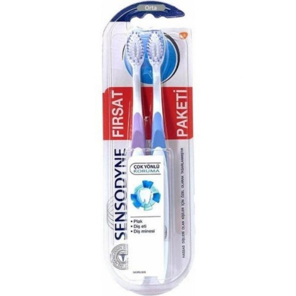 Sensodyne Çok Yönlü Koruma Diş Fırçası 1+1 Orta ürün görseli 1