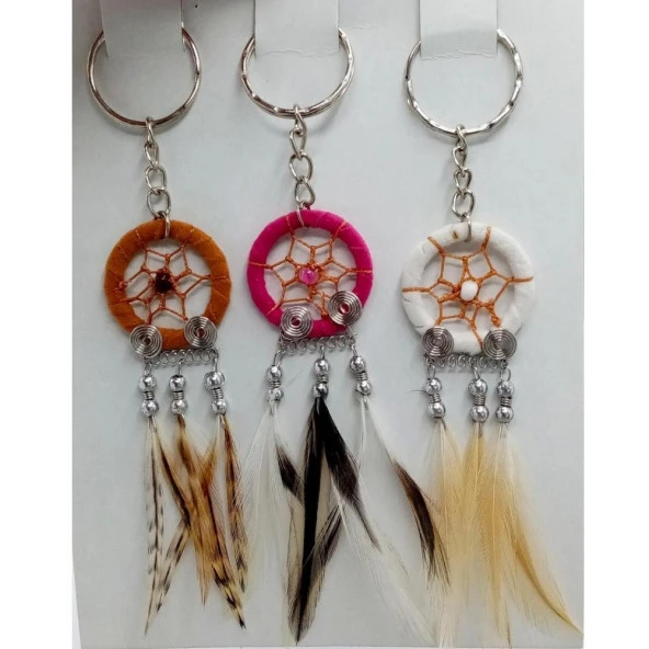 Dream Catcher Düş Kapanı Üç Renk Anahtarlık Hediye Paketi ürün görseli 1