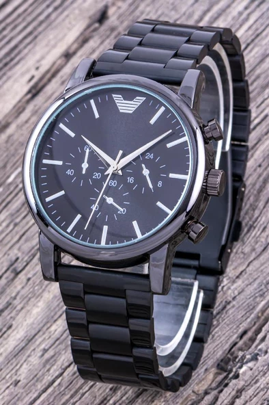 Siyah Kordon Siyah Kadran Analog Erkek Kol Saati ST-304301 ürün görseli 1