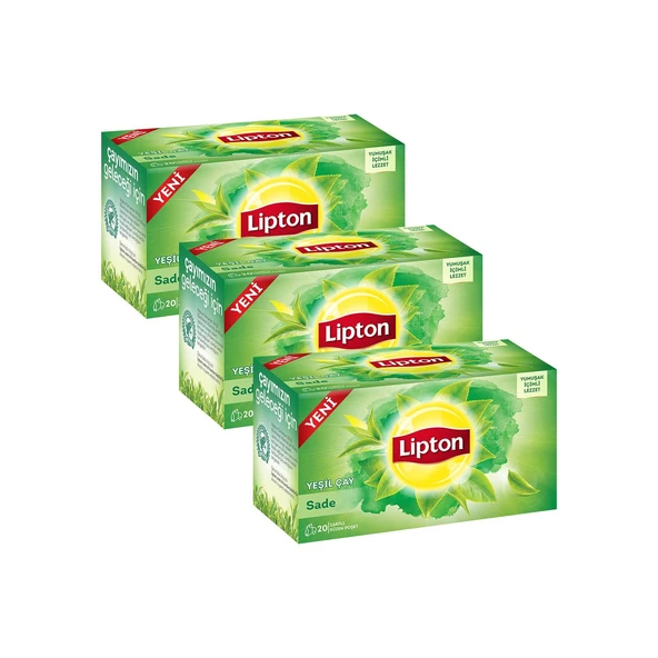 Lipton Yeşil Çay Sade Bitki Çayı 2li Paket - Resim 9