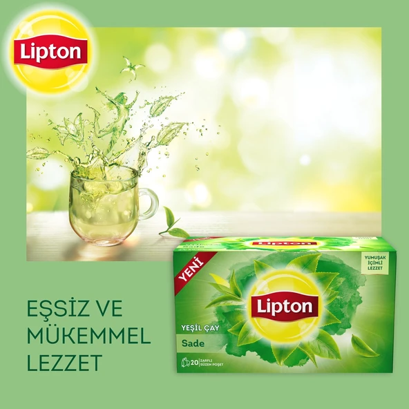 Lipton Yeşil Çay Sade Bitki Çayı 2li Paket - Resim 4