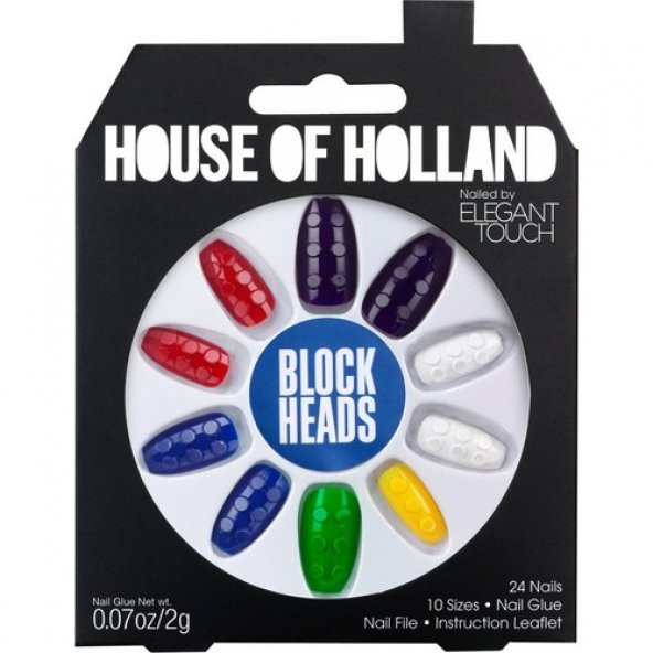Elegant Touch House Of Holland Block Heads False Nails 24 ürün görseli 1