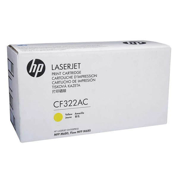 HP CF322AC (653A) SARI ORJİNAL TONER - LaserJet M680 ürün görseli 1