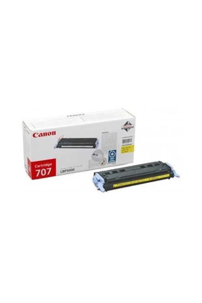 CANON CRG-707Y SARI ORJİNAL TONER- LPB5000 / LBP5100 TONERİ ürün görseli 1