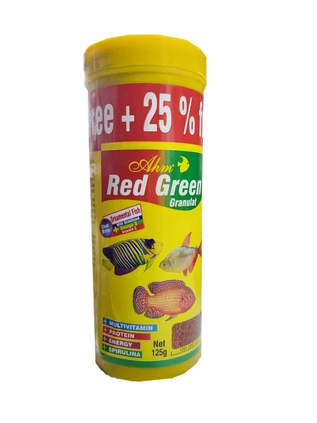 Ahm Red Green Granulant Balık Yemi 300 ml 125 Gr ürün görseli 1