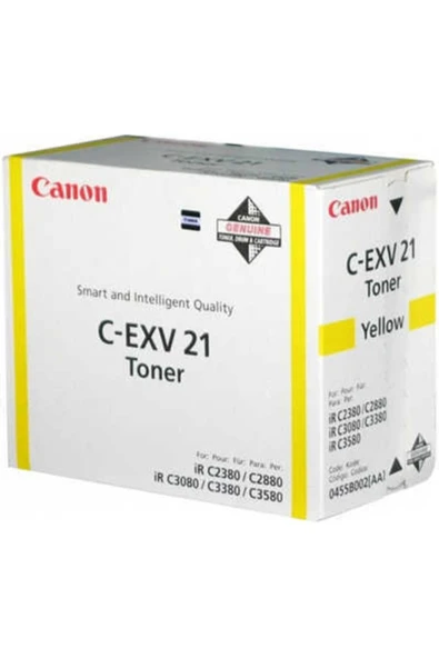 CANON C-EXV21 SARI ORJİNAL TONER - IRC-2380 / IRC-2880 / IRC-3080 / IRC-3580 ürün görseli 1