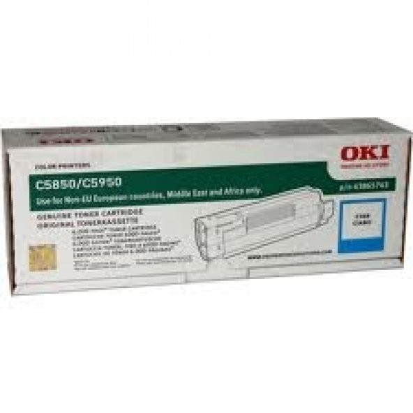 OKI C5850 / C5950 43865743 MAVİ ORJİNAL TONER ürün görseli 1