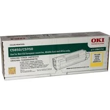 OKİ C5850-C5950 43865741 SARI ORJİNAL TONER ürün görseli 1