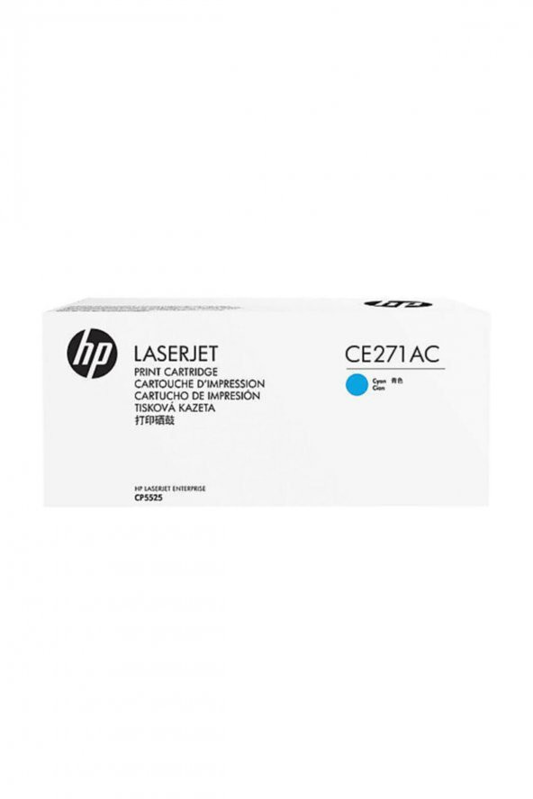 HP CE271AC (650A) MAVİ ORJİNAL TONER-CP5525 TONERİ ürün görseli 1