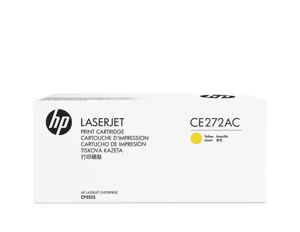 HP CE272AC (650A) SARI ORJİNAL TONER-CP5525 TONERİ ürün görseli 1