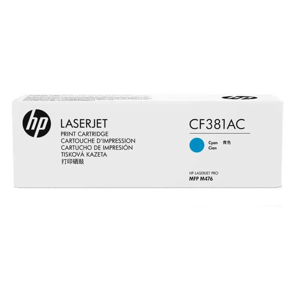 HP CF381AC (312A) MAVİ ORJİNAL TONER - LaserJet Pro M476 ürün görseli 1