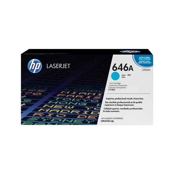 HP CF031A (646A) MAVİ ORJİNAL TONER - LaserJet CM4540 ürün görseli 1