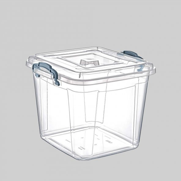 Polytime Multibox Şeffaf Kilitli Mutfak Eşya Gıda Saklama Düzenleme Kabı Kutusu - Kare - 35 Litre ürün görseli 1