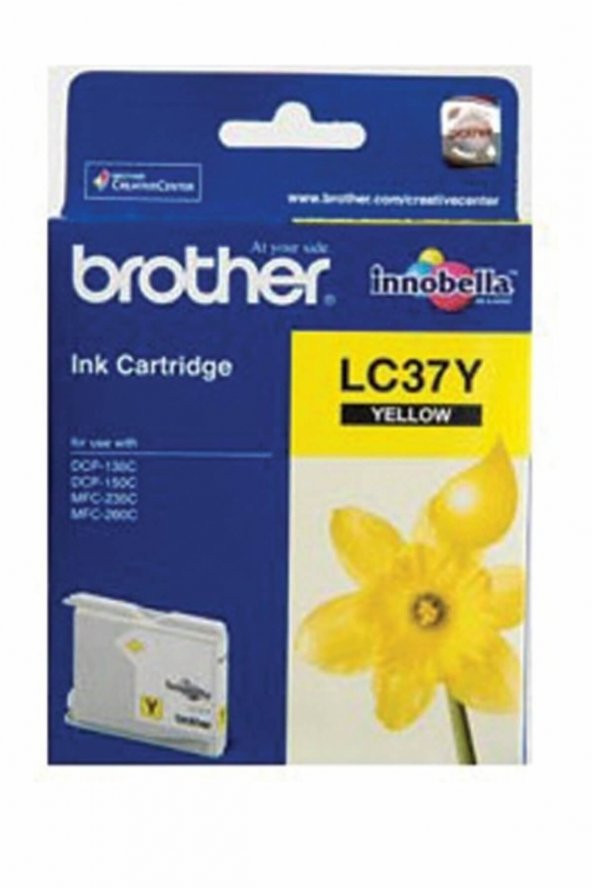 BROTHER LC37Y (LC-37Y) SARI ORJİNAL KARTUŞ DCP-110C/120C/310C ürün görseli 1