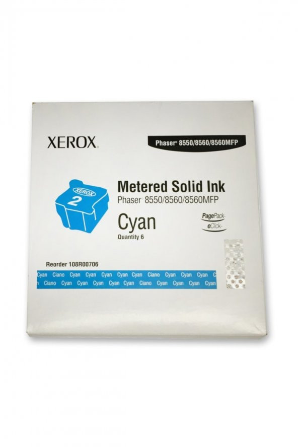 Xerox 108R00706 8550/8560MFP Solid Ink Mavi Orjinal Toner ürün görseli 1
