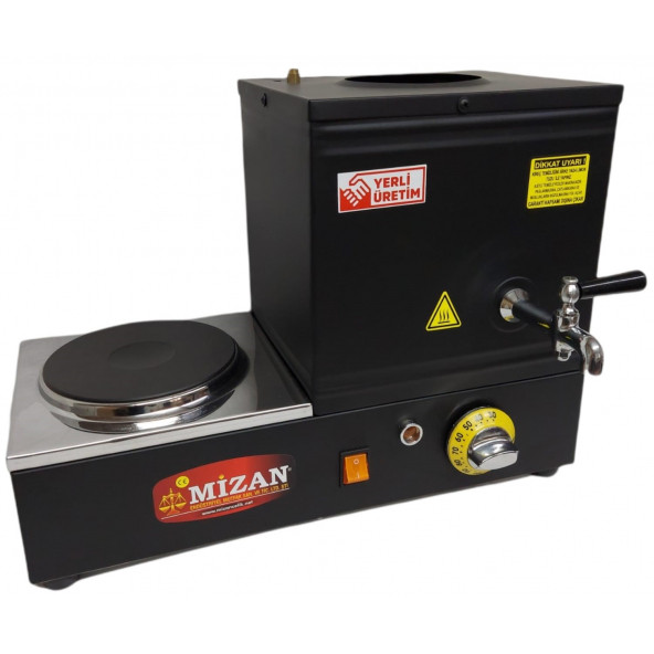 Mizan MC205-SYH Tek Demlik 10 Lt. Pleytli Çay Kazanı - Elektrikli Siyah Kahveci Ocağı ürün görseli 1