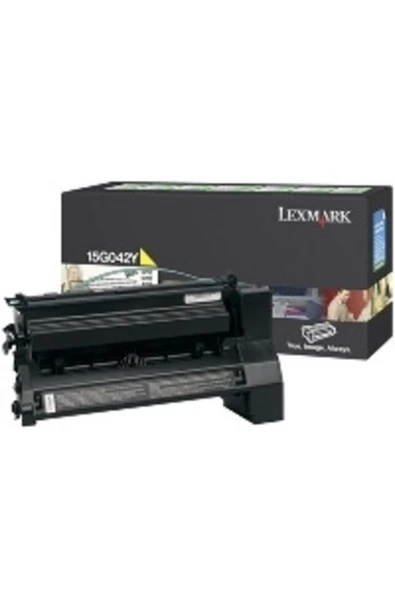 LEXMARK 15G042Y SARI ORJİNAL TONER-C752 / C760 / X752e YÜKSEK KAPASİTE ürün görseli 1