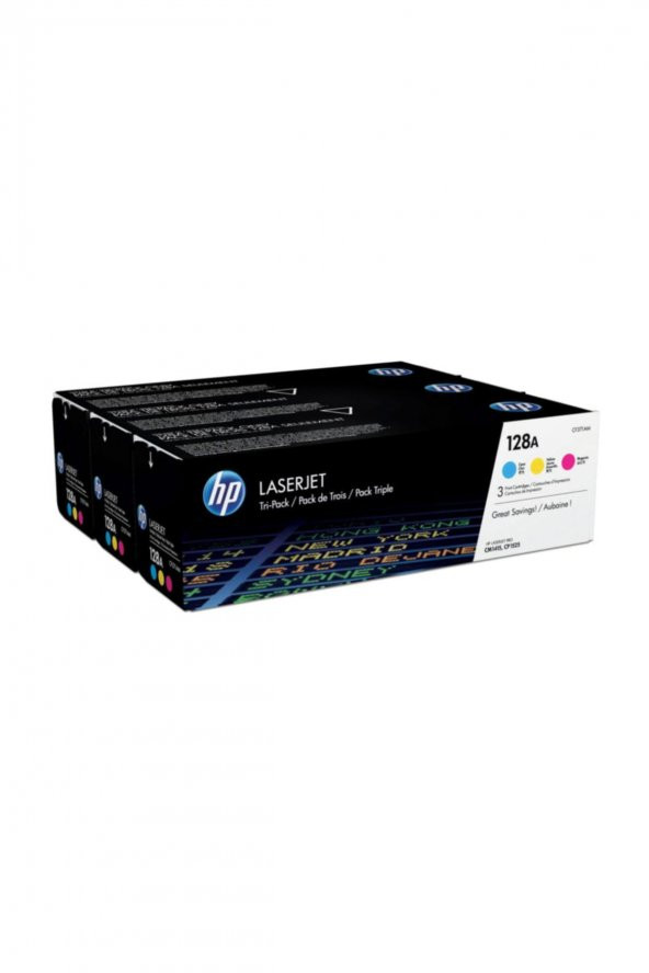 HP CF371AM (CE321A+CE322A+CE323A) 3LÜ PAKET RENKLİ ORJİNAL TONER ürün görseli 1