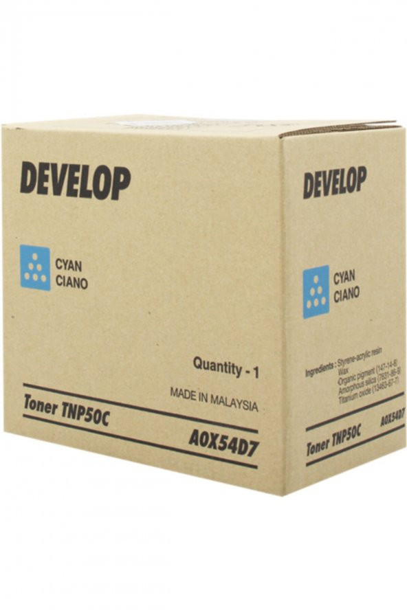 DEVELOP TNP50C MAVİ ORJİNAL TONER Ineo +3100 (A0X54D7) ürün görseli 1