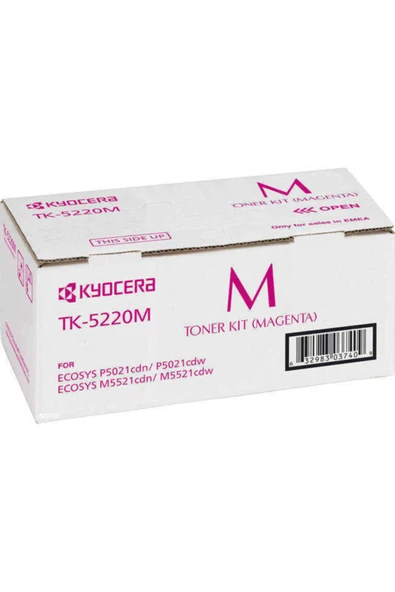 KYOCERA TK-5220M KIRMIZI ORJİNAL TONER Ecosys P5021, M5521, M5021 ürün görseli 1