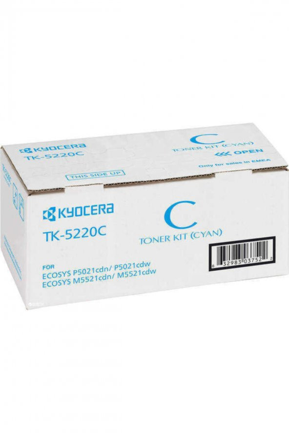 KYOCERA TK-5220C MAVİ ORJİNAL TONER Ecosys P5021, M5521, M5021 ürün görseli 1