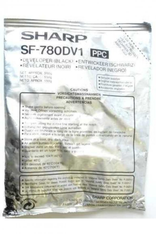 SHARP (SF-780DV1) SF-7800 / 7830 / 7850 / 7855 / 780 ORJİNAL DEVELOPER ürün görseli 1