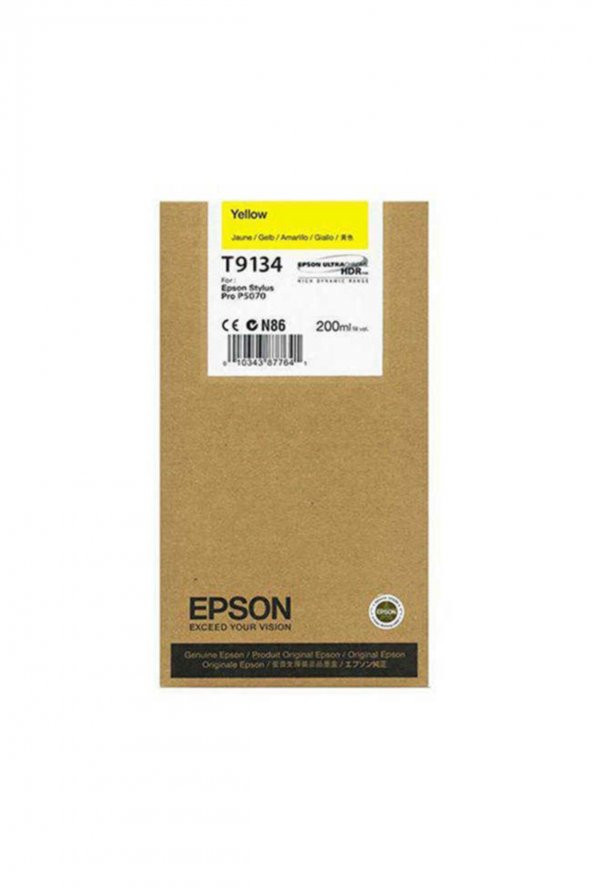 Epson T9134 Sarı Orjinal Kartuş Surecolor SC-P5000 / SC-P7000 ürün görseli 1