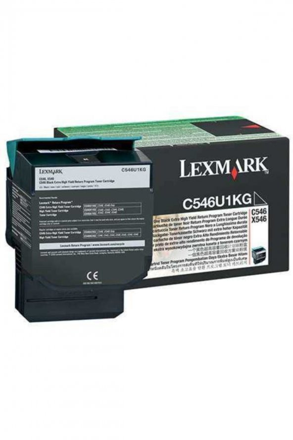 LEXMARK C546U1KG SİYAH ORJİNAL TONER EXTRA YÜKSEK KAPASİTELİ TONER C546 / X546 / X548 ürün görseli 1