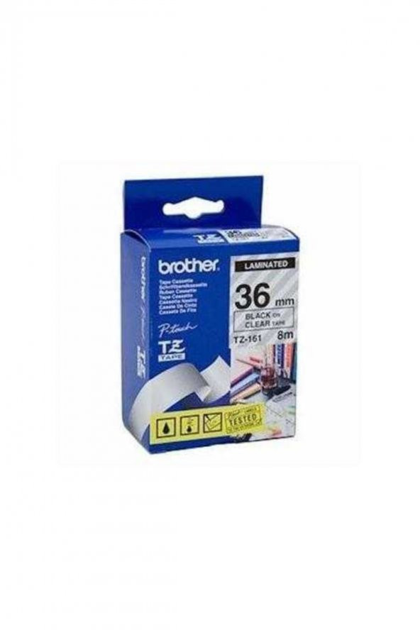 BROTHER TZ-261 (36MM) SİYAH LAMİNE ETİKET ürün görseli 1